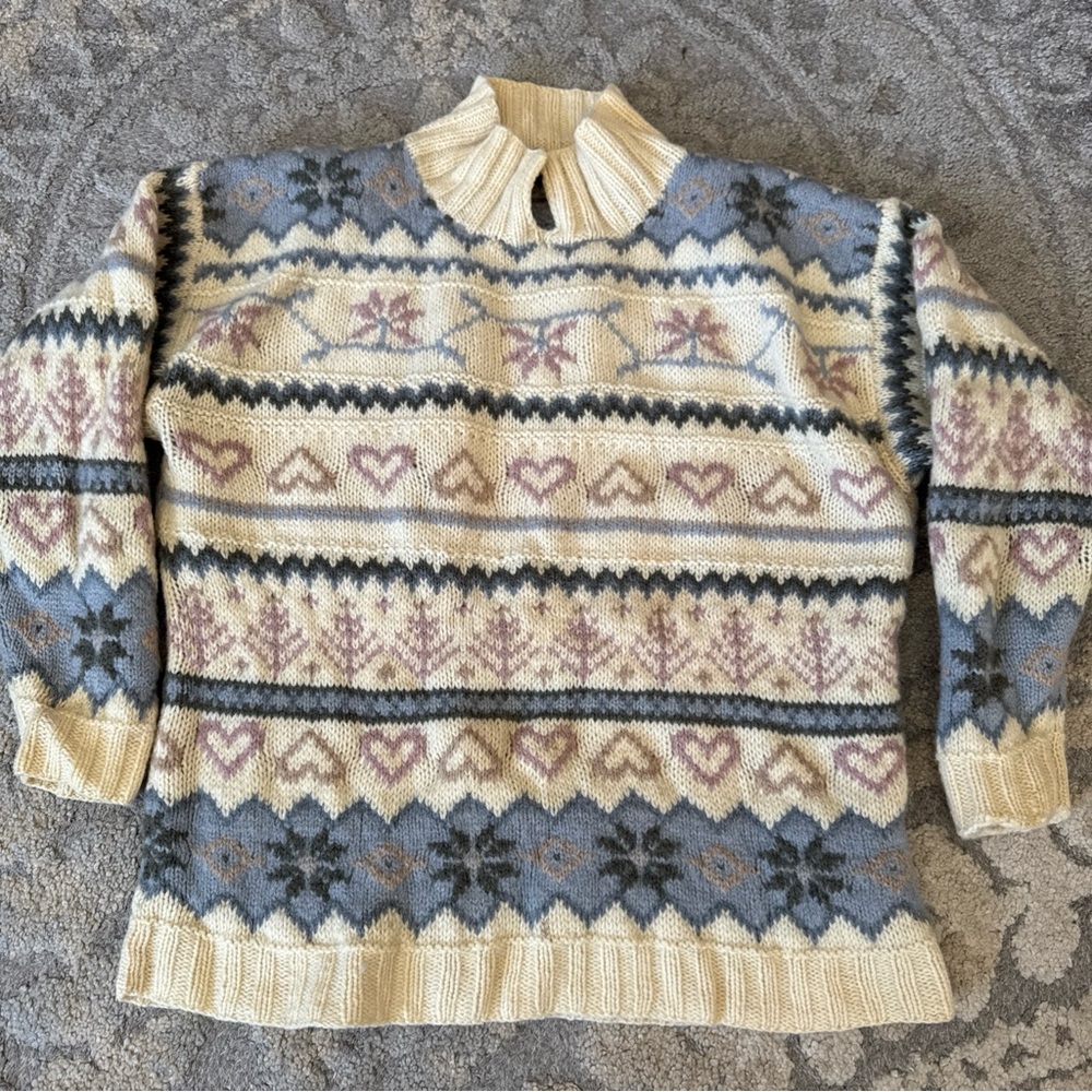 Vintage Chunky Knit ‘Outback Red’ Wool Sweater